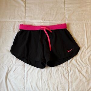 Nike Women's Athletic Shorts in Black and Pink